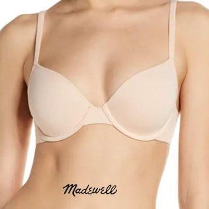 NWT MADEWELL Shea Cotton & Modal T-Shirt Bra 30C